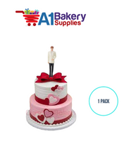 A1BakerySupplies Groom - White Coat 1 pack Wedding Accessories for Birthday Cake Decorations and Marriages