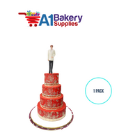 A1BakerySupplies Groom - White Coat 1 pack Wedding Accessories for Birthday Cake Decorations and Marriages