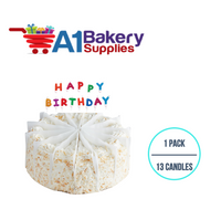A1BakerySupplies Happy Birthday Message Candles 1 pack for Birthday Cake Decorations and Anniversary