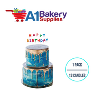 A1BakerySupplies Happy Birthday Message Candles 1 pack for Birthday Cake Decorations and Anniversary