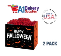 Happy Halloween Basket Box, Theme Gift Box, Large 10.25 (Length) x 6 (Width) x 7.5 (Height), 2 Pack