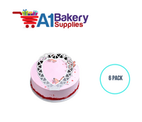 A1BakerySupplies Heart Background 6 pack Wedding Accessories for Birthday Cake Decorations and Marriages