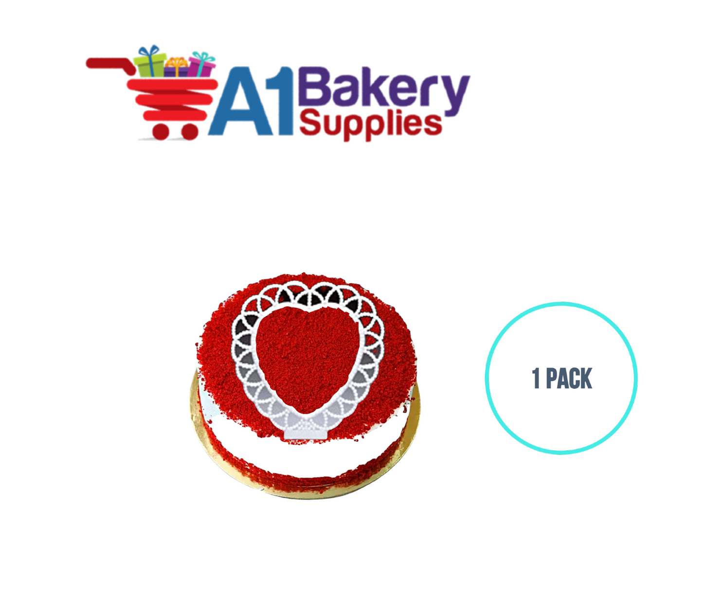 A1BakerySupplies Heart Background 1 pack Wedding Accessories for Birthday Cake Decorations and Marriages