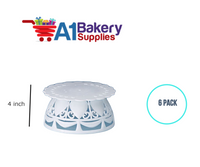 A1BakerySupplies Heart Pedestal Base 6 pack Wedding Accessories for Birthday Cake Decorations and Marriages