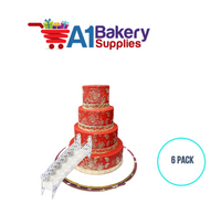 A1BakerySupplies Heart Stairway - 6 Steps - White 6 pack Wedding Accessories for Birthday Cake Decorations and Marriages