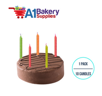 A1BakerySupplies Magic Relight Candles- Neon Asst 1 pack for Birthday Cake Decorations and Anniversary