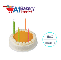A1BakerySupplies Magic Relight Candles- Neon Asst 1 pack for Birthday Cake Decorations and Anniversary