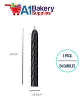 A1BakerySupplies Over-The-Hill Black Blister Candles 1 pack for Birthday Cake Decorations and Anniversary