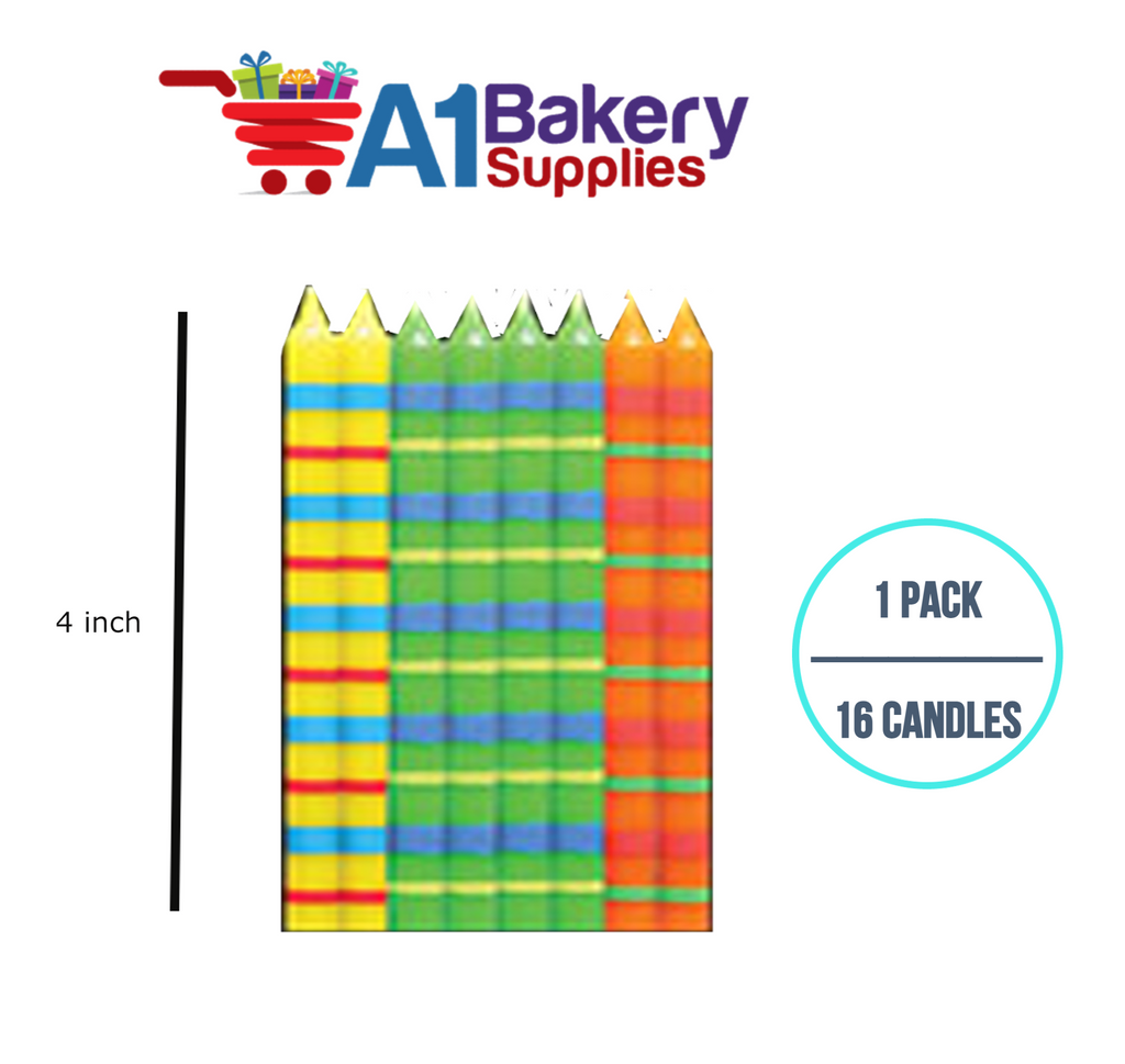 A1BakerySupplies Paparazzi Birthday Candles-Med. Asst 1 pack for Birthday Cake Decorations and Anniversary