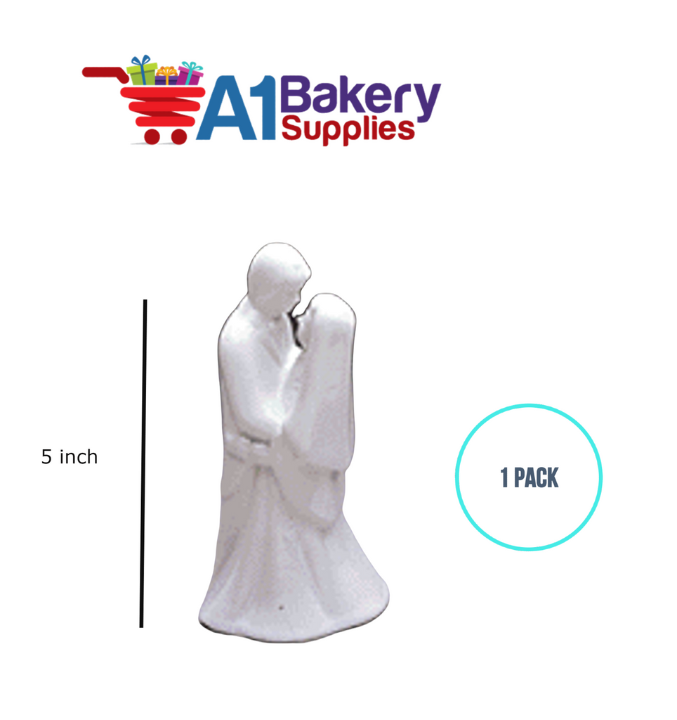 A1BakerySupplies Porcelain Bisque Couple 1 pack Wedding Accessories for Birthday Cake Decorations and Marriages