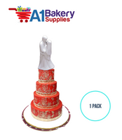 A1BakerySupplies Porcelain Bisque Couple 1 pack Wedding Accessories for Birthday Cake Decorations and Marriages