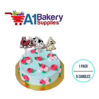 A1BakerySupplies Puppy Candles Asst. 1 pack for Birthday Cake Decorations and Anniversary
