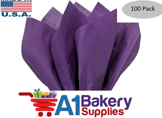 Purple Color Gift Wrap Tissue Paper 15 Inch x 20 Inch - 100 Sheets Pack