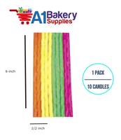 A1BakerySupplies Sparkler Birthday Candles-Neon Colors 1 pack for Birthday Cake Decorations and Anniversary
