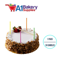 A1BakerySupplies Sparkler Birthday Candles-Neon Colors 1 pack for Birthday Cake Decorations and Anniversary