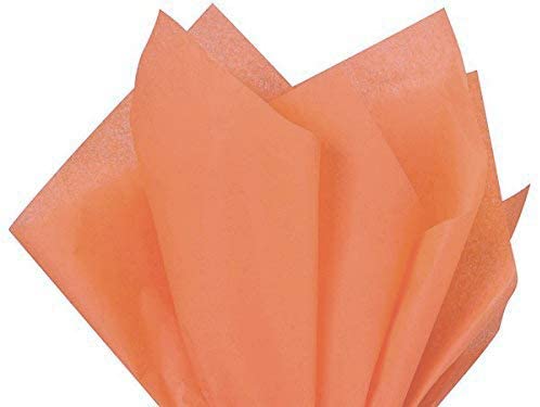 Orange Tissue Paper Squares, Bulk 100 Sheets, Premium Gift Wrap