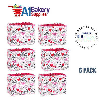 Too Cute Basket Box, Theme Gift Box, Large 10.25 (Length) x 6 (Width) x 7.5 (Height), 6 Pack