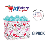 Too Cute Basket Box, Theme Gift Box, Small 6.75 (Length) x 4 (Width) x 5 (Height), 6 Pack