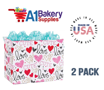 Too Cute Basket Box, Theme Gift Box, Large 10.25 (Length) x 6 (Width) x 7.5 (Height), 2 Pack