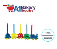 A1BakerySupplies Train Candleholder Sets 1 pack for Birthday Cake Decorations and Anniversary