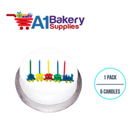 A1BakerySupplies Train Candleholder Sets 1 pack for Birthday Cake Decorations and Anniversary