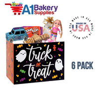 Trick or Treat Basket Box, Theme Gift Box, Small 6.75 (Length) x 4 (Width) x 5 (Height), 6 Pack