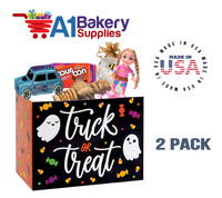 Trick or Treat Basket Box, Theme Gift Box, Large 10.25 (Length) x 6 (Width) x 7.5 (Height), 2 Pack