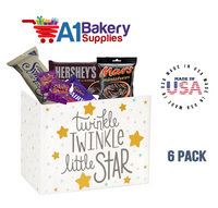 Twinkle Little Star Basket Box, Theme Gift Box, Small 6.75 (Length) x 4 (Width) x 5 (Height), 6 Pack