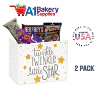 Twinkle Little Star Basket Box, Theme Gift Box, Small 6.75 (Length) x 4 (Width) x 5 (Height), 2 Pack