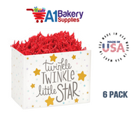 Twinkle Little Star Basket Box, Theme Gift Box, Small 6.75 (Length) x 4 (Width) x 5 (Height), 6 Pack