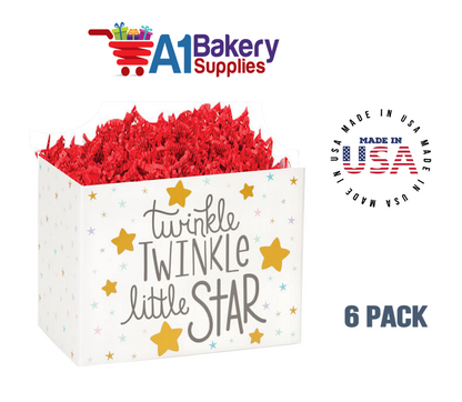 Twinkle Little Star Basket Box, Theme Gift Box, Large 10.25 (Length) x 6 (Width) x 7.5 (Height), 6 Pack