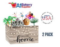 Welcome Home Lights Basket Box, Theme Gift Box, Small 6.75 (Length) x 4 (Width) x 5 (Height), 2 Pack
