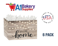 Welcome Home Lights Basket Box, Theme Gift Box, Large 10.25 (Length) x 6 (Width) x 7.5 (Height), 6 Pack