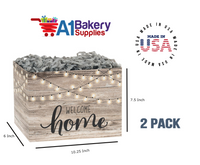 Welcome Home Lights Basket Boxes, Theme Gift Box, Large 10.25 (Length) x 6 (Width) x 7.5 (Height), 2 Pack