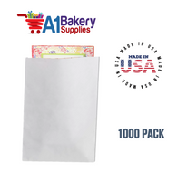 White Flat Merchandise Bags, Medium, 1000 Pack - 5"x7-1/2"