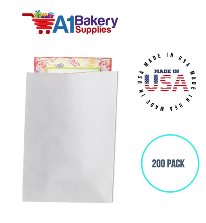 White Flat Merchandise Bags, Medium, 200 Pack - 12"x15"