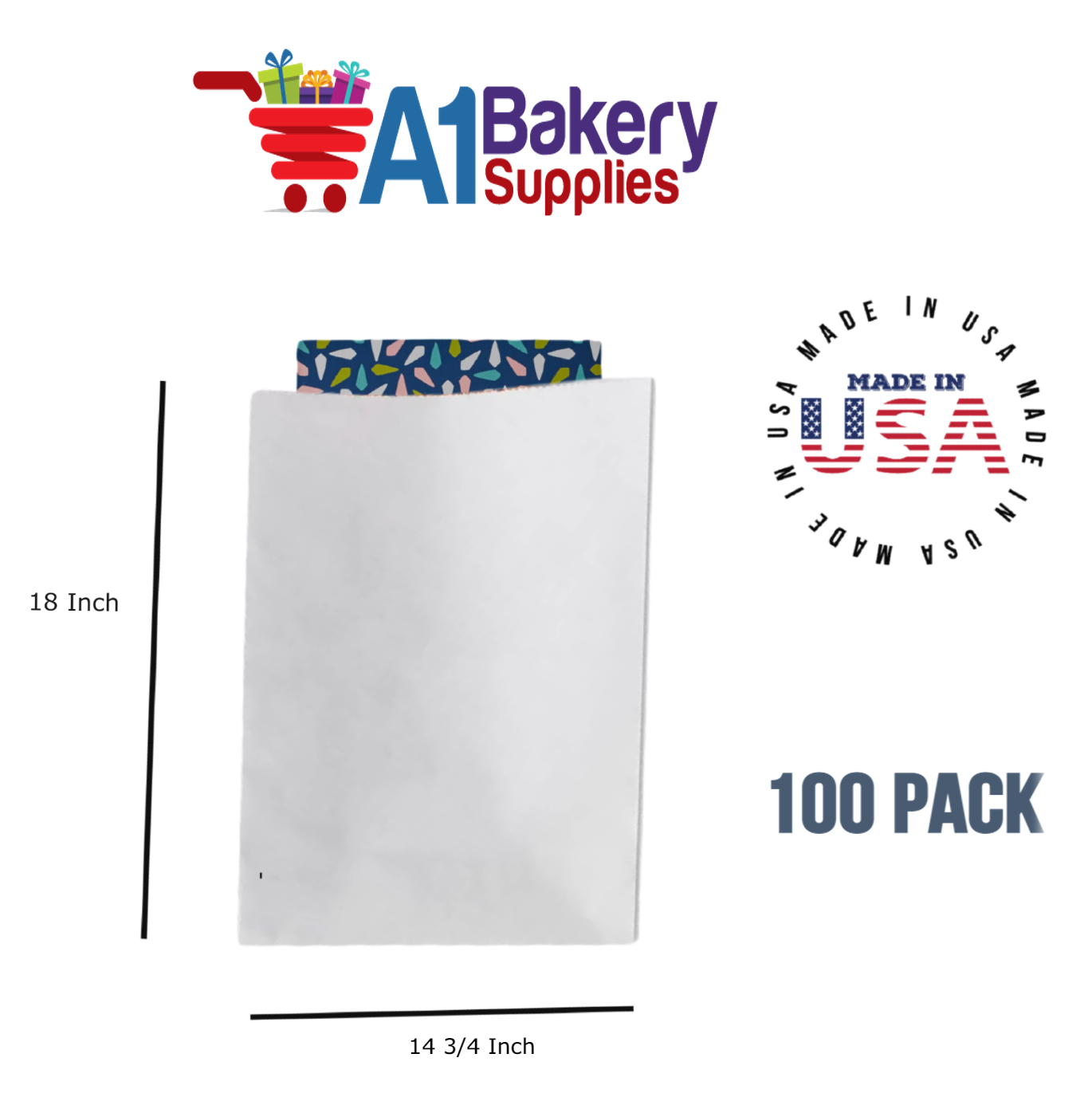 White Flat Merchandise Bags