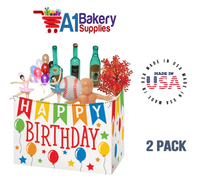 Birthday Banner Basket Box, Theme Gift Box, Small 6.75 (Length) x 4 (Width) x 5 (Height), 2 Pack