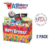 Birthday Candles Basket Box, Theme Gift Box, Small 6.75 (Length) x 4 (Width) x 5 (Height), 2 Pack