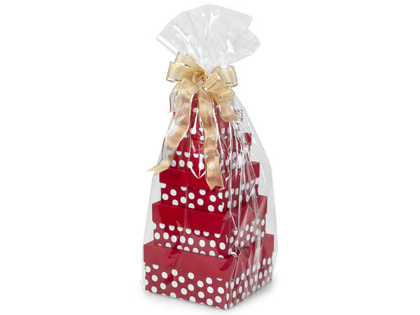 Basket Size 1.2 MIL BOPP Cellophane Gift Bags Bags for Gift Packing 20 x 30  Inch