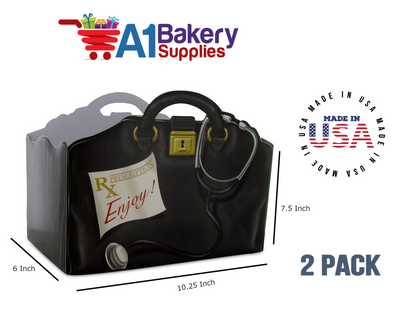 Get Well Doctors Bag, Medical Bag, Nurse Bag, Basket Box, Theme Gift Box, Large 10.25 (Length) x 6 (Width) x 7.5 (Height), 2 Pack