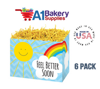 Feel Better Sunshine Basket Box, Theme Gift Box, Small 6.75 (Length) x 4 (Width) x 5 (Height), 6 Pack