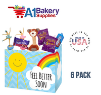 Feel Better Sunshine Basket Box, Theme Gift Box, Small 6.75 (Length) x 4 (Width) x 5 (Height), 6 Pack