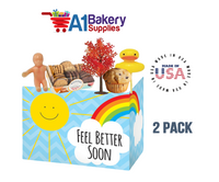 Feel Better Sunshine Basket Box, Theme Gift Box, Small 6.75 (Length) x 4 (Width) x 5 (Height), 2 Pack