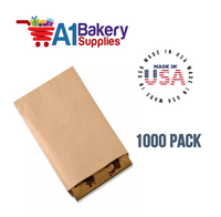 Kraft Flat Merchandise Bags, Medium, 1000 Pack - 6-1/4"x9-1/4"