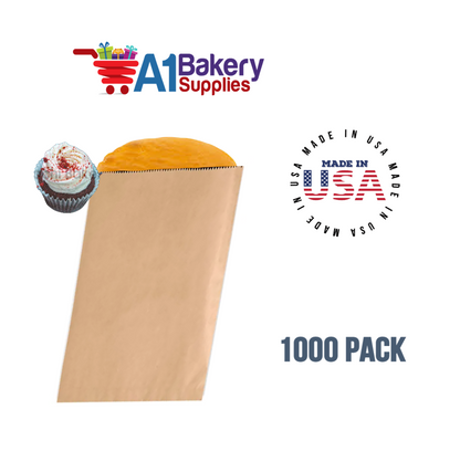 Kraft Flat Merchandise Bags, Medium, 1000 Pack - 10"x13"