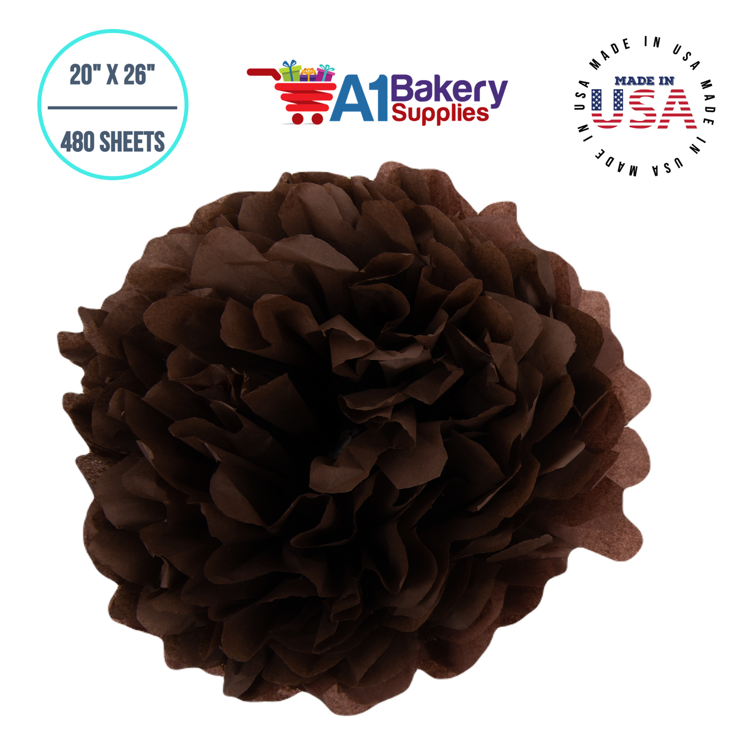 Chocolate Brown 20 Inch x 26 Inch - 480 Sheets