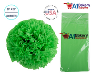 Groovy Green  Tissue Paper Squares, Bulk 480 Sheets, Premium Gift Wrap and Art Supplies for Birthdays, Holidays, or Presents by A1BakerySupplies, Large 20 Inch x 26 Inch