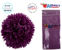 Plum Tissue Paper Squares, Bulk 480 Sheets, Premium Gift Wrap and Art Supplies for Birthdays, Holidays, or Presents by A1BakerySupplies, Large 20 Inch x 26 Inch