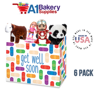 Get Well Soon Basket Box, Theme Gift Box, Small 6.75 (Length) x 4 (Width) x 5 (Height), 6 Pack